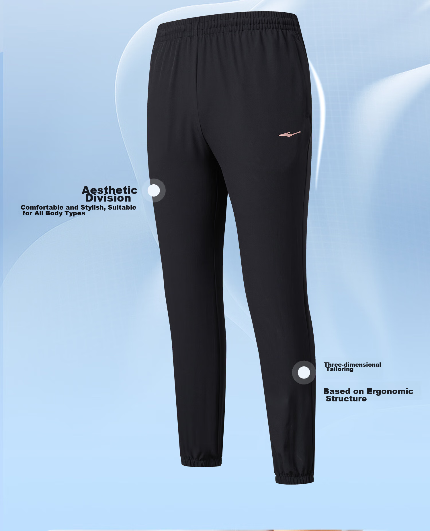 ERKE Women's Spring Woven Sports Pants Elastic Quick-Dry Moisture-Wicking Casual Outdoor Fitness Cropped Trousers 10