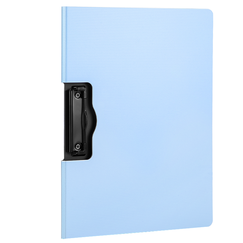 Deli A4 Landscape Folding Clipboard File Folder Conference Folder Poetry Recitation Contract Clipboard Writing Board Exam Paper Storage Folder Menu Holder 5011 Blue