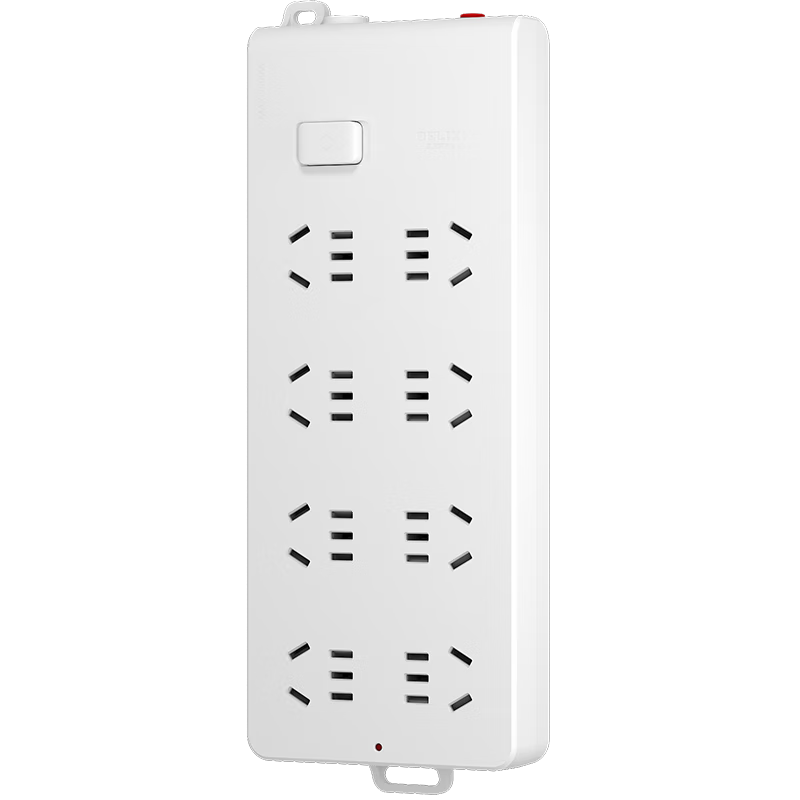 DELIXI National Standard Power Strip/Extension Cord/Power Bar/Surge Protector/Power Strip with Master Switch, 8 Outlets, No Cord