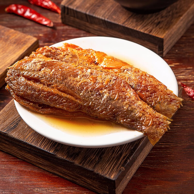 珠江桥牌露营出行款鲜炸鲮鱼罐头207g 中粮出品