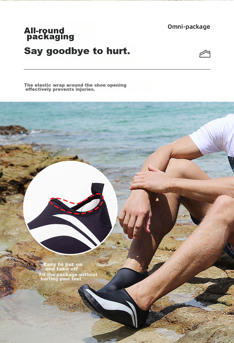 Li-Ning Beach Shoes for Men And Women, Diving Socks, Swimming Equipment, Non-Slip, for Beach Combing, Rafting, Snorkeling, Quick-Drying 6