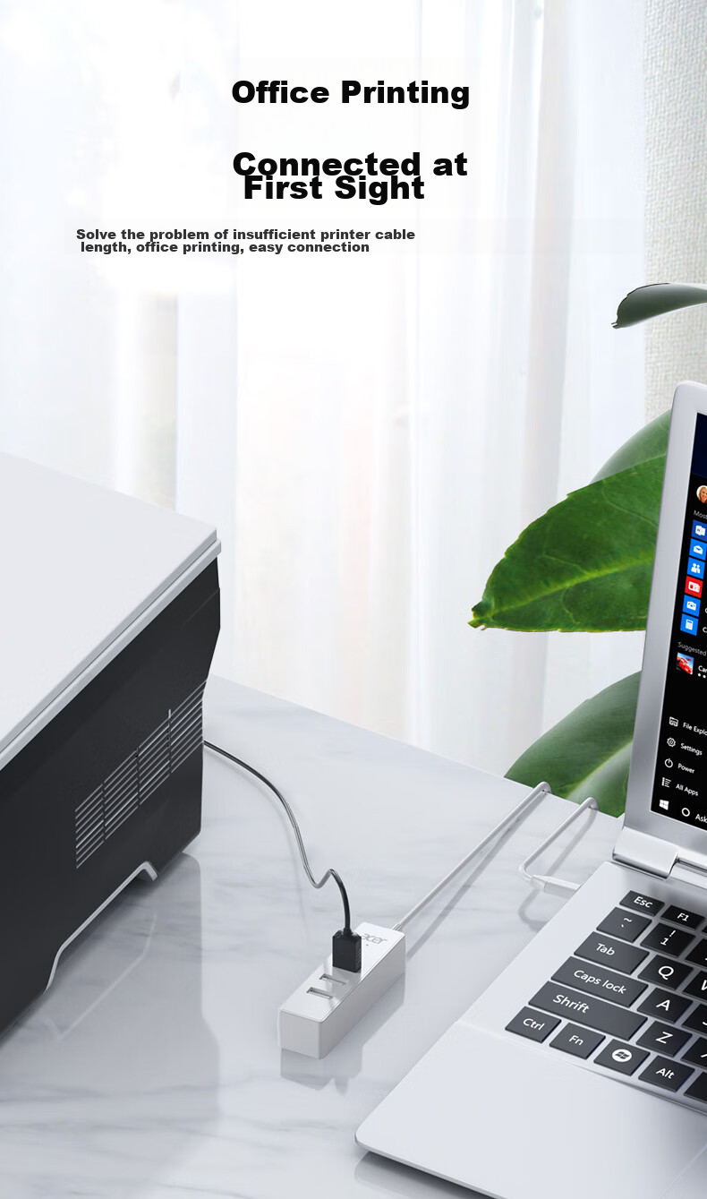 Acer Type-C to USB Hub, High-Speed 4-Port Hub Extender, Multi-Port Adapter for Laptops, Desktops And Phones 6