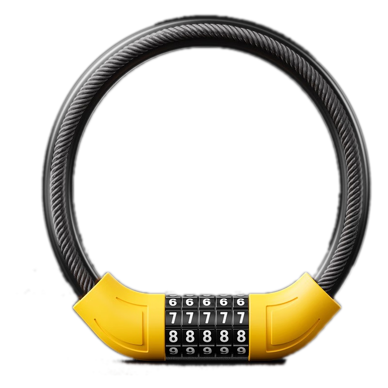 Phoenix Bicycle Lock, Anti-Theft Lock, Combination Lock, Electric Bike Mountain Bike Children's Bike Lock, Portable Circular Lock, Equipment Accessories