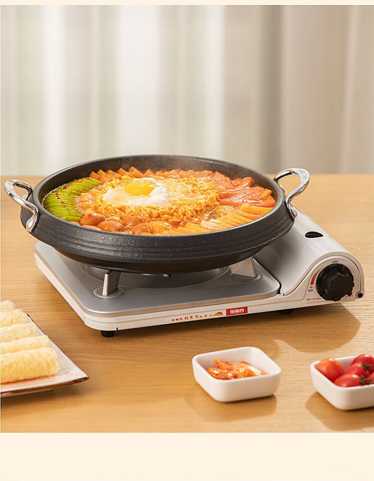 TAN XIAN ZHE Outdoor Cookware Set with Portable Stove, Cooking Pot, Frying Pan, Kettle for Camping 7