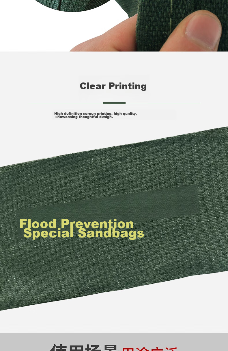 Dongxiao Flood Prevention Sandbags 50*25 without Sand, Pack of 10 with Drawstring, Waterproof Flood Control Canvas Bags for Basement Water Blocking 5