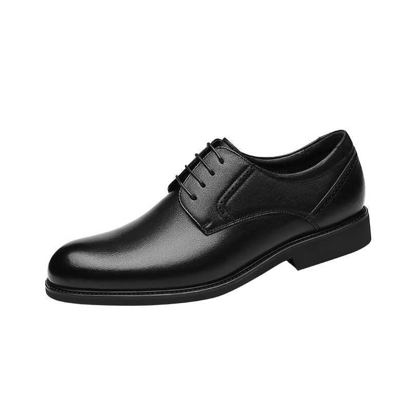 Goldlion Men's Formal Business Casual Shoes, Comfortable Lightweight Breathable Fashion Leather Shoes, 58083057101A Black Size 40