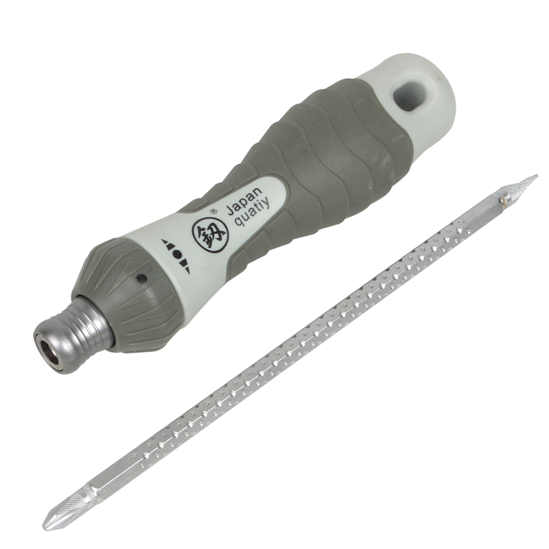 Jian Fukuoka Industrial-Grade Ratchet Screwdriver, Flathead And Phillips Head, Extendable Screwdriver, Adjustable Wrench