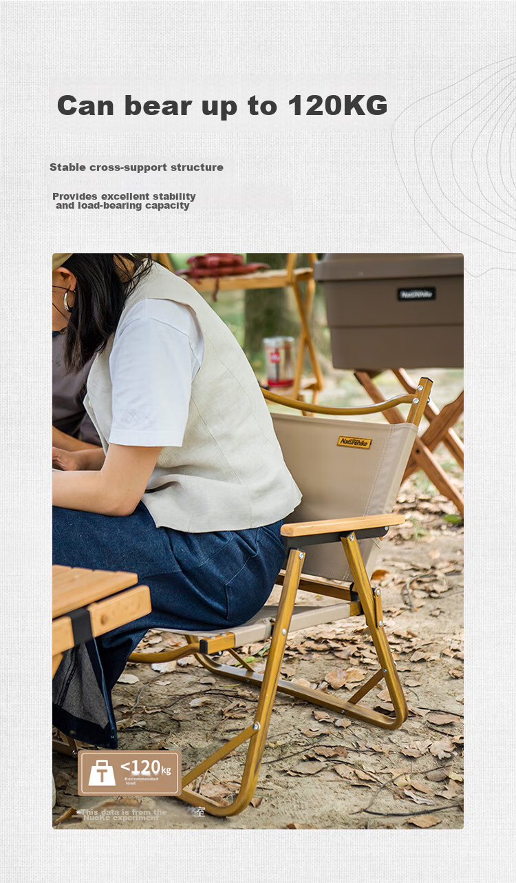 Naturehike Muke Muguang L02 Outdoor Folding Chair, Camping Chair, Portable Camping Stool, Fishing Chair, Outdoor Picnic Seat 1