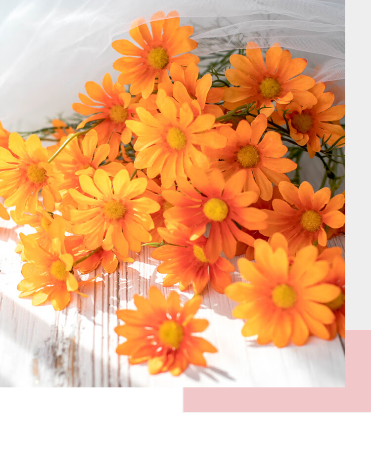 SUGER LOVE Artificial Flowers, Cacalia, 2 Stems, 50cm, Simple Living Room Decoration, Bouquet, Flower Vase, Floral Arrangement 6