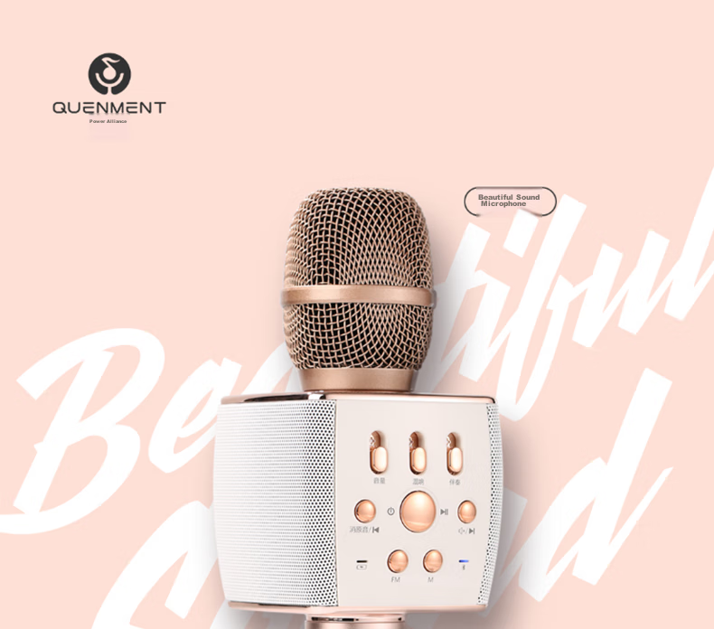 Quanmeng Karaoke Microphone Speaker All-In Home KTV Singing Recording Device, Outdoor Entertainment Live Streaming with Built-In Sound Card, Wireless Bluetooth Microphone And Speaker Equipment 1