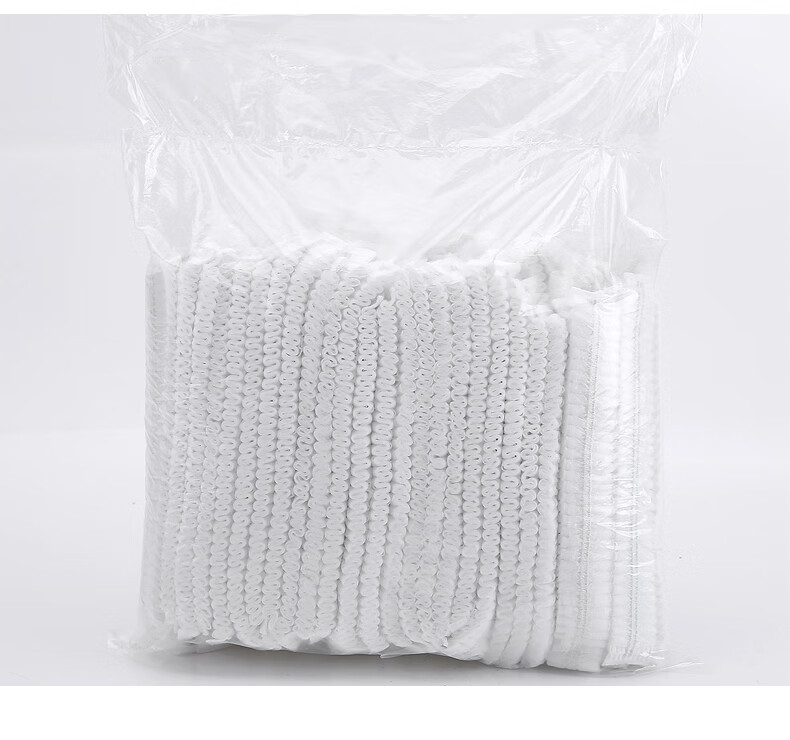 Houchuang Disposable Dustproof Cap [Next Day Delivery in Beijing] Non-woven Strip Dustproof Anti-Hair Loss Cap 21-inch Blue Double Rib 100pcs 5