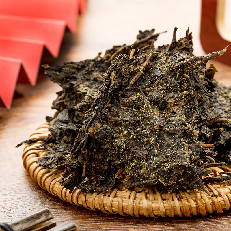 泾渭茯茶黑茶 过节礼盒 咸阳茯茶 陕西西安特产 金花茯砖茶  茶本良品880g