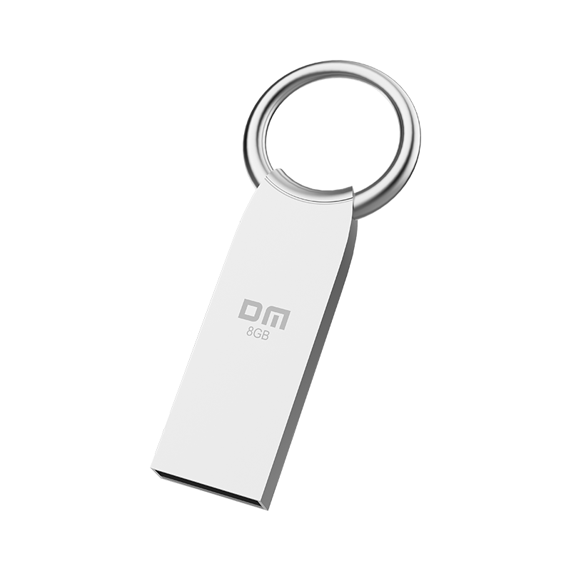 DM Daimai 8GB USB2.0 Flash Drive, Metal PD175, Silver Color, Compact Portable Metal Car-Mounted Waterproof Shockproof Computer USB Drive, Tender Bidding Small USB Drive