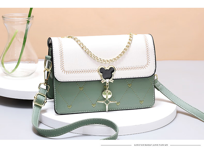 Aiqinghai Leather Handbag, Women's Crossbody Bag, Brand Shoulder Bag, Small Square Bag, Birthday Gift for Wife on May 20, Present for Girlfriend 17