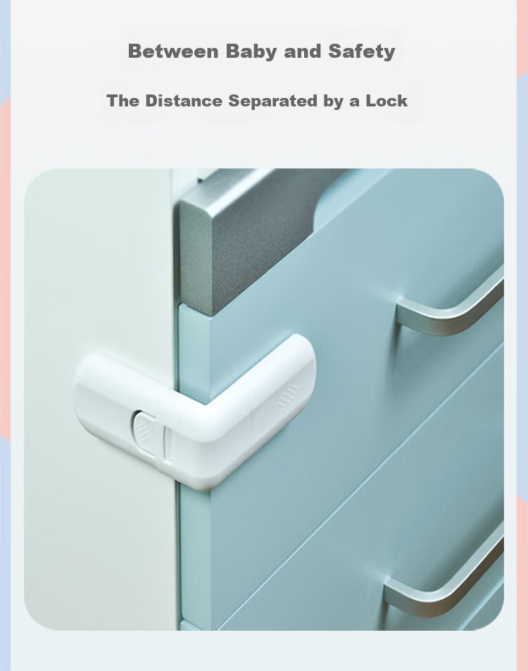 Babyprints Children's Safety Drawer Lock, Baby Protection Drawer Lock, Anti-Pinch Hand-Covered Cabinet Door Corner-Specific, Pack of 3 3
