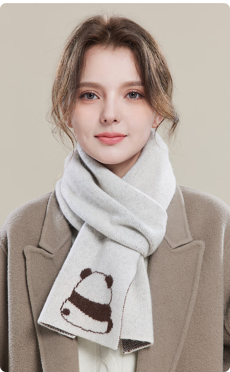 JIUMU Pure Wool Scarf for Women, Autumn And Winter Ladies' Warm Neck Warmer, Gift for Women on Mid-Autumn Festival And Birthday, Gift Box Packaging 13