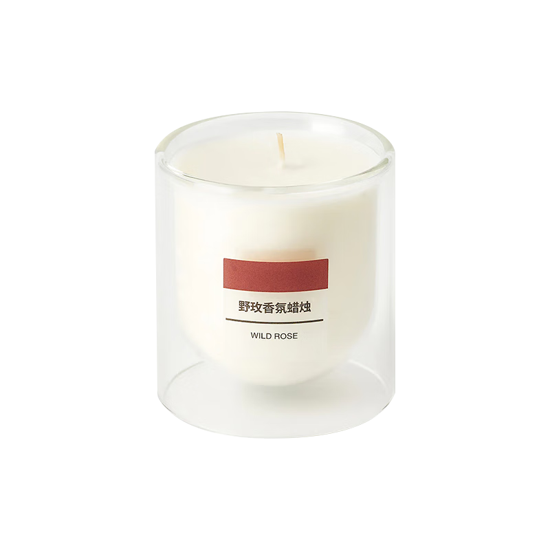 MUJI Fragrant Candle Wild Rose, 150g, Aromatherapy Candle, Romantic Indoor Scenting, Mid-Autumn Festival Gift