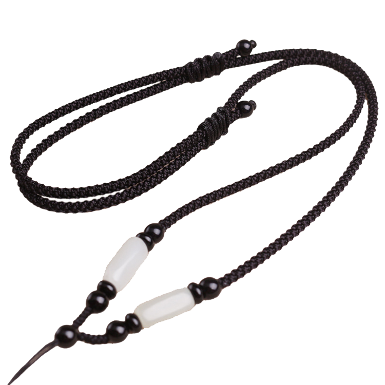 Dijing Cinnabar Six-Word Mantra Pendant Lanyard, Handmade Woven Purple Gold Sand Buddha Amulet Cord, Simple Necklace Strap for Men And Wome