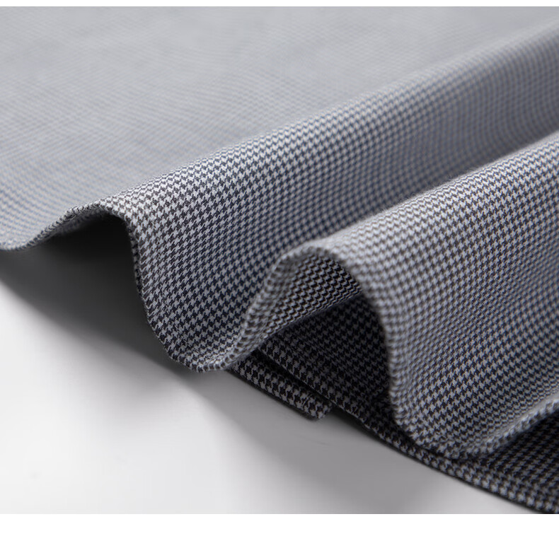 BLACKMONDAY Men's Houndstooth Cotton Brushed Long Sleeve Wrinkle-Resistant Business Casual Shirt 18