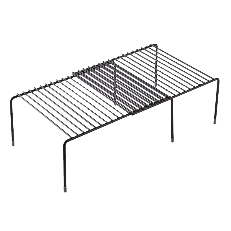 Youjialiangpin Extendable Multi-Layer Kitchen Storage Rack, Black, Length 32-58cm