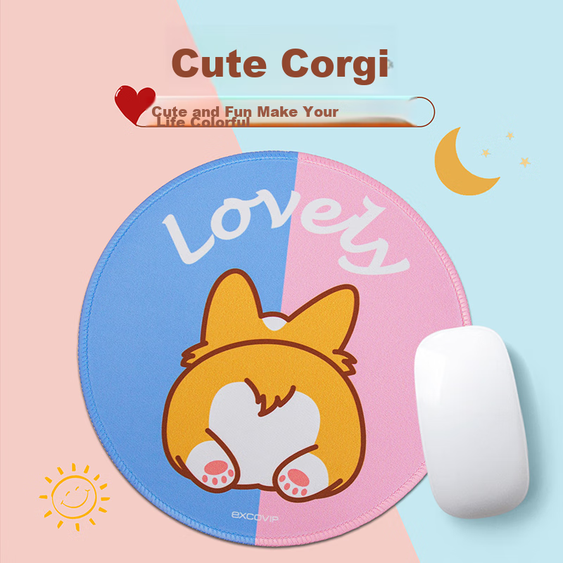 EXCO Cartoon Anime Mouse Pad Effort Mini Small Rectangular Edge-Locked Computer Office Cute Small Desktop Gaming Laptop Mat 0675 3