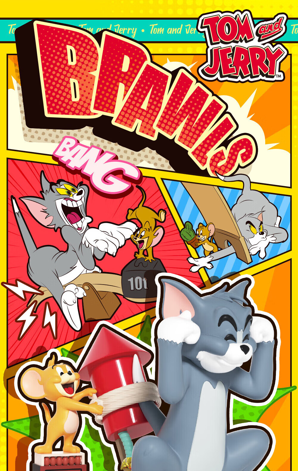 52TOYS TOM&JERRY Cat And Mouse Battle Blind Box Toy Set, 8 Pieces in Total, National Day Gift 1