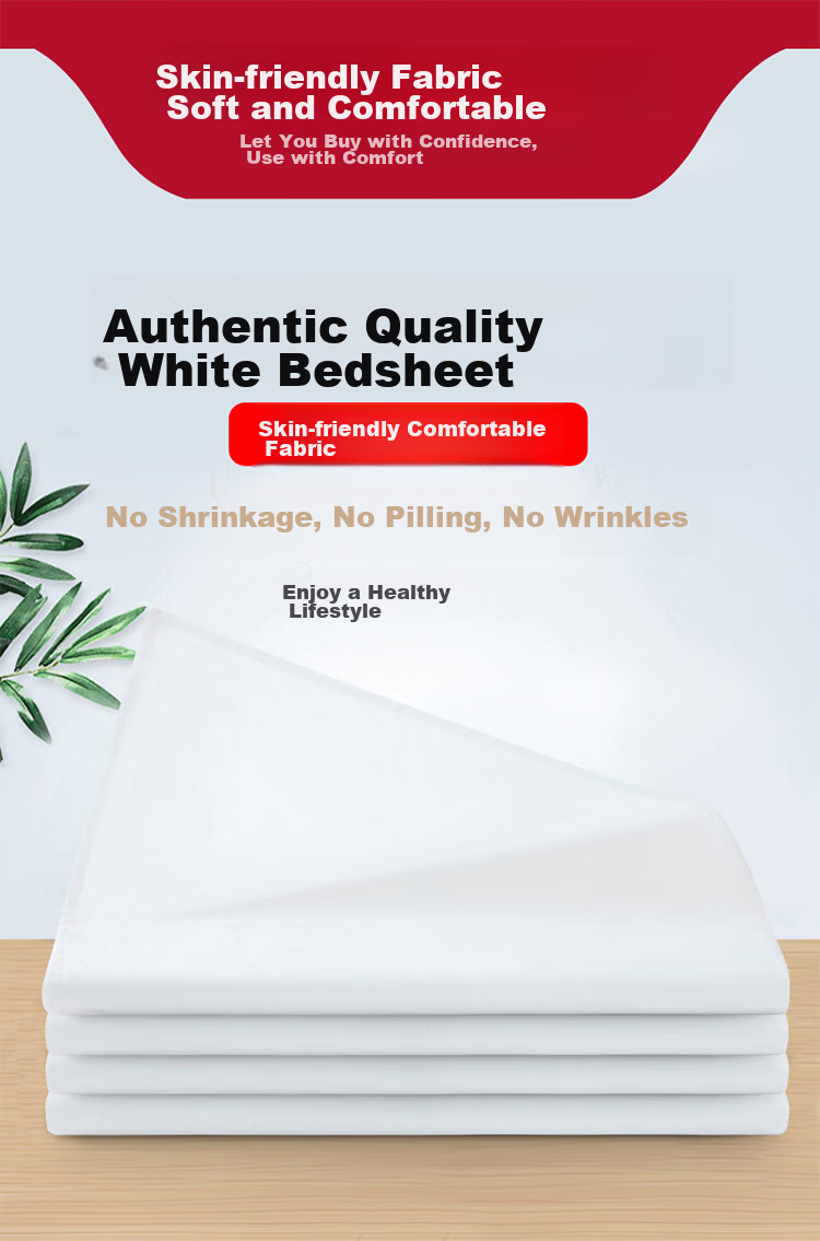 YALU&FREEDOM White Bed Sheet, Large Single Bed Sheet, Single Piece Military Training Dormitory Bedding Sheet, Bed Cover for Single Person, 160*230cm 1