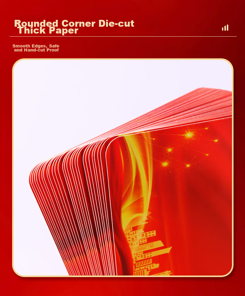 BOJIAO Host's Hand Card Flow Prompt Card for Spring Festival Gala, New Year's Eve Celebration, Wedding Ceremony, Host Script Card for Festivals And Weddings, Universal Manuscript Card 4