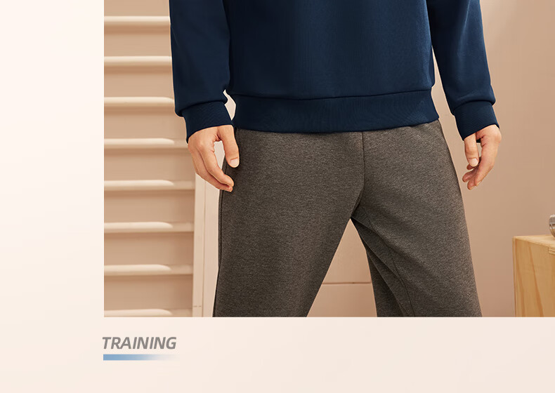 361° Men's Sweatshirt, Spring Long-Sleeve Sportswear, Casual Round Neck Loose Fleece-Lined Top, 652344801D-7 14