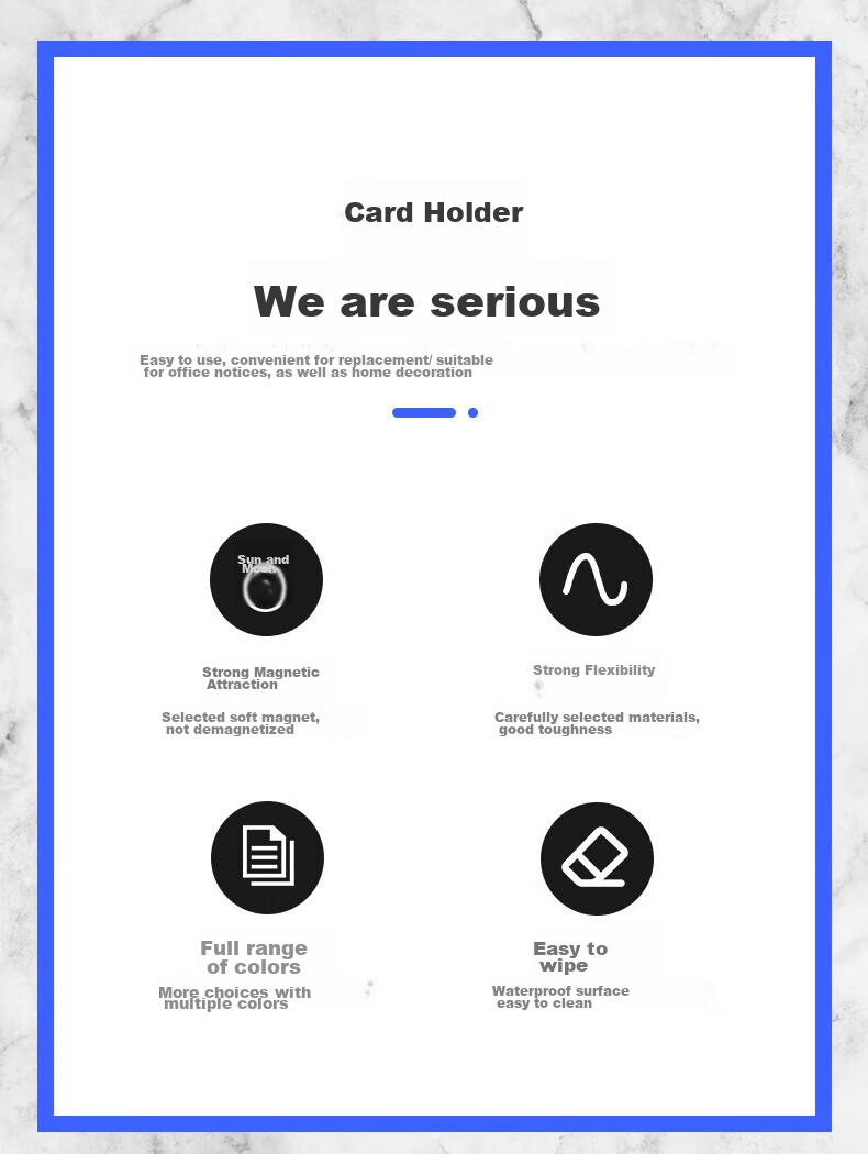 Elifo A4 Card Holder, Magnetic Hard Plastic Case, Warehouse Identification Card, Signage, Magnetic File Holder, Inspection Checklist Holder, Hard Magnetic Wall Sign Holder, Card Slot Sticker 1