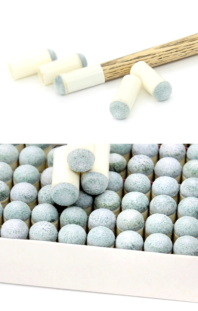 WEISHIDUN Pool Cue Tip, Public Cue Bull Head Plastic Sleeve Pool Accessory Billiard Cue Tip 10MM, One Box Contains 100 Pieces 9