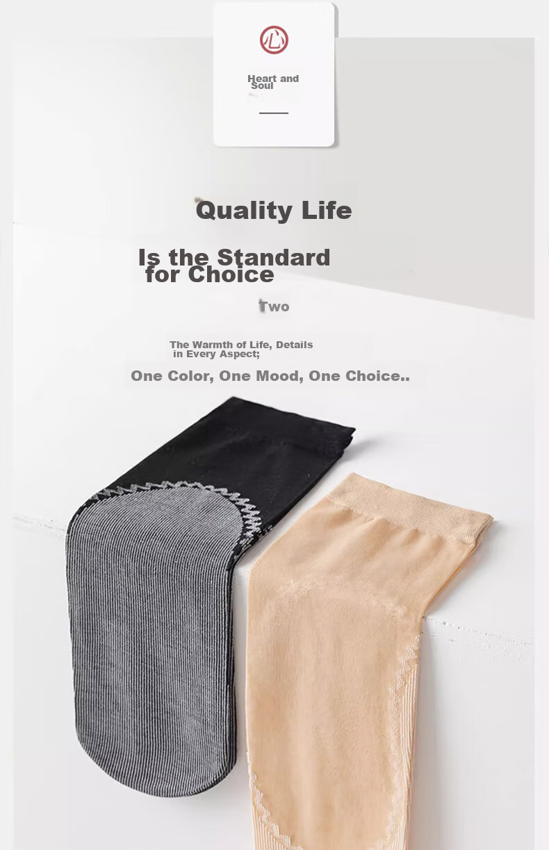 LangSha Silk Stockings for Women, 20 Pairs, Summer Ultra-Thin Short Silk Black Women's Socks, Mid-Calf Breathable Cotton-Like Non-Slip Socks, Thin Style 6
