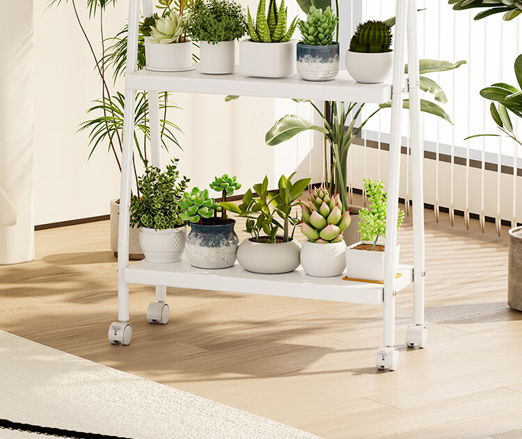 Yicainianhua Balcony Multi-Tier High-End Flower Stand Storage Rack Combination Floor-Standing Plant Stand Succulent Pot Mobile Rack 5258 4