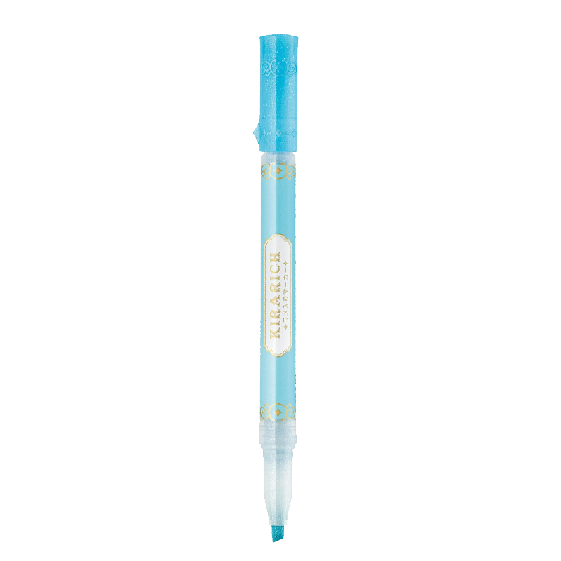 ZEBRA Crystal Bright Highlighter, Colored Marker Pen, Kirarich Series Student Marker, WKS18, Blue