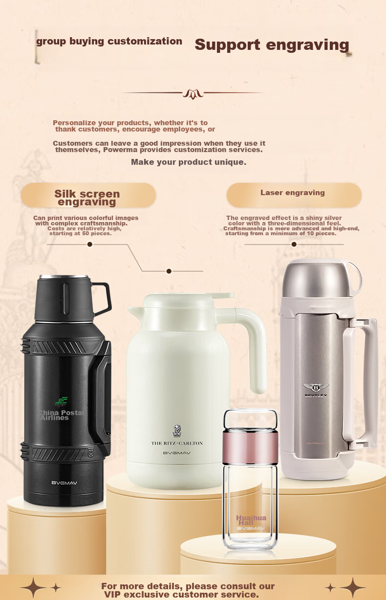 BVGMAV British Military-Style Insulated Bottle, Large Capacity 316L Stainless Steel Hot Water Thermos Flask 1.6L Father's Day Gift 6