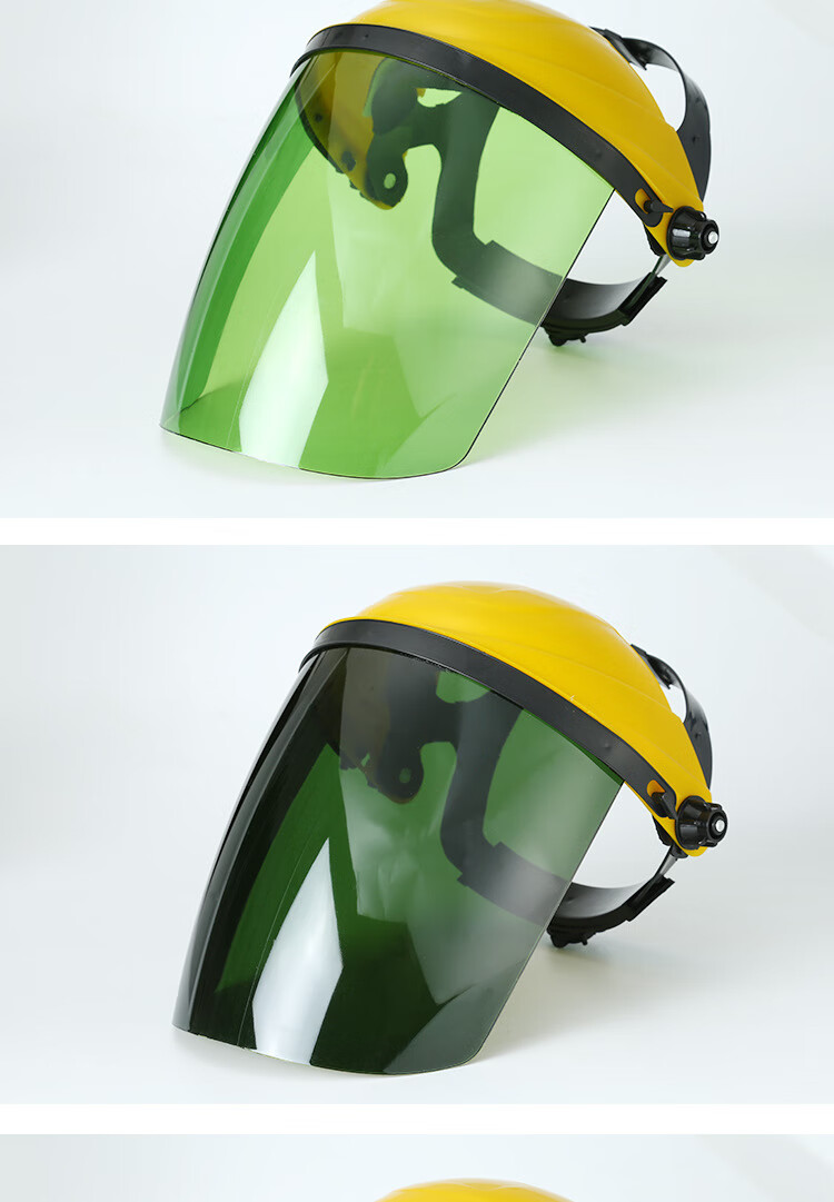 Beifute Welding Helmet, Anti-Spatter, Impact-Resistant Full-Face Protective Mask, Transparent Head-Mounted Welding Goggles [Jingcang Flash Sale], Yellow Top Transparent Mask, Two Pieces 13