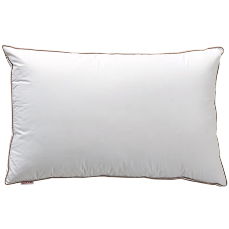 Sinuoman All-Cotton Antibacterial Neck Support Pillow, Five-Star Hotel White Goose Down Fiber Composite Pillow Core, 74*48cm High Pillow