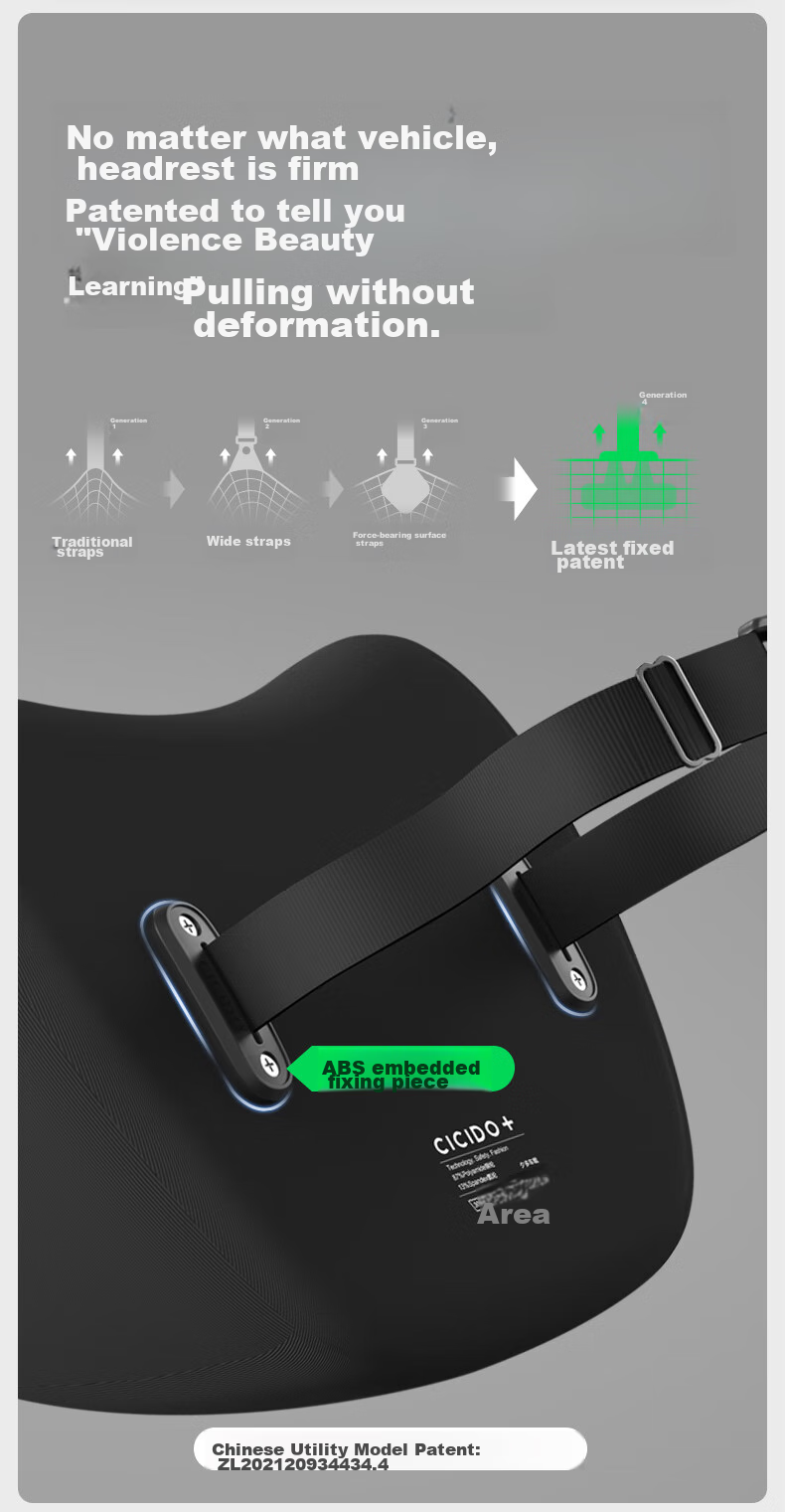 CICIDO Car Headrest, Summer Lumbar Support Set, Neck Pillow for Vehicles, Seat Cushion, Driving Waist Protector, Tesla 14