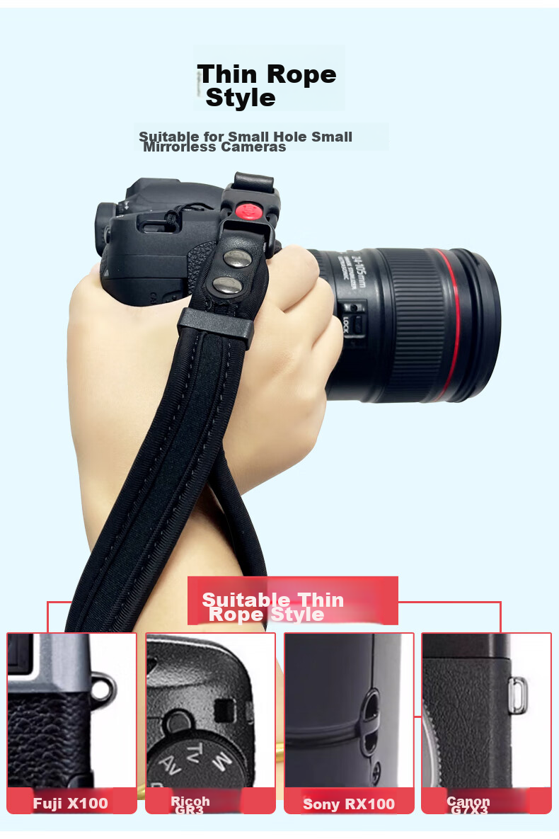 Shilifan Camera Wrist Strap, Quick Release Braided Wristband for Canon/Nikon/Sony Mirrorless Cameras, Accessory with Safety Lock 9