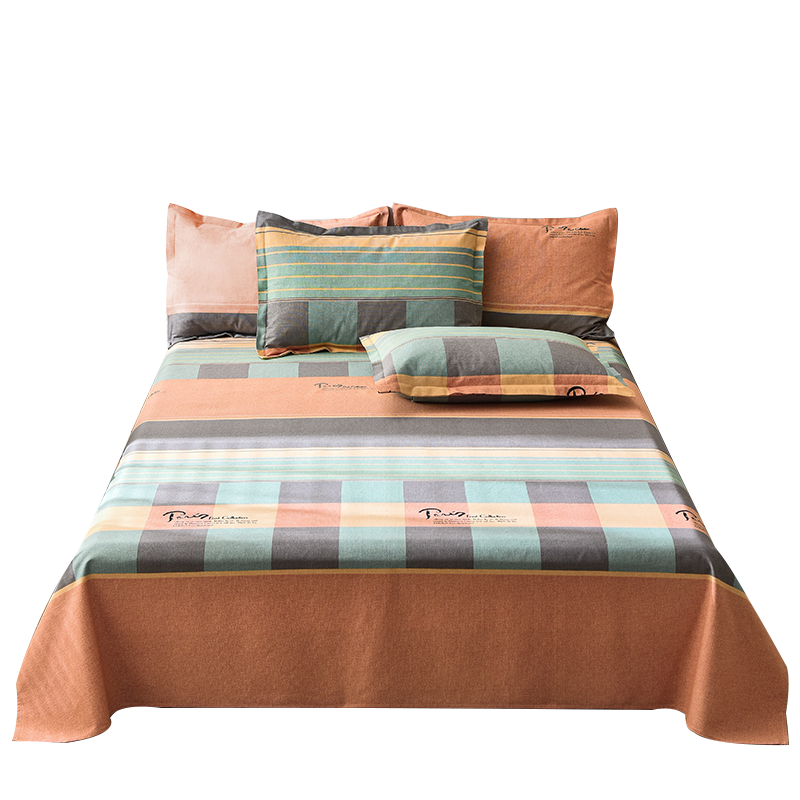 AVIVI Coarse Cotton Bed Sheet, Thickened Single Bed Sheet for Dormitory, Single Piece, Seine Style, 180*230cm