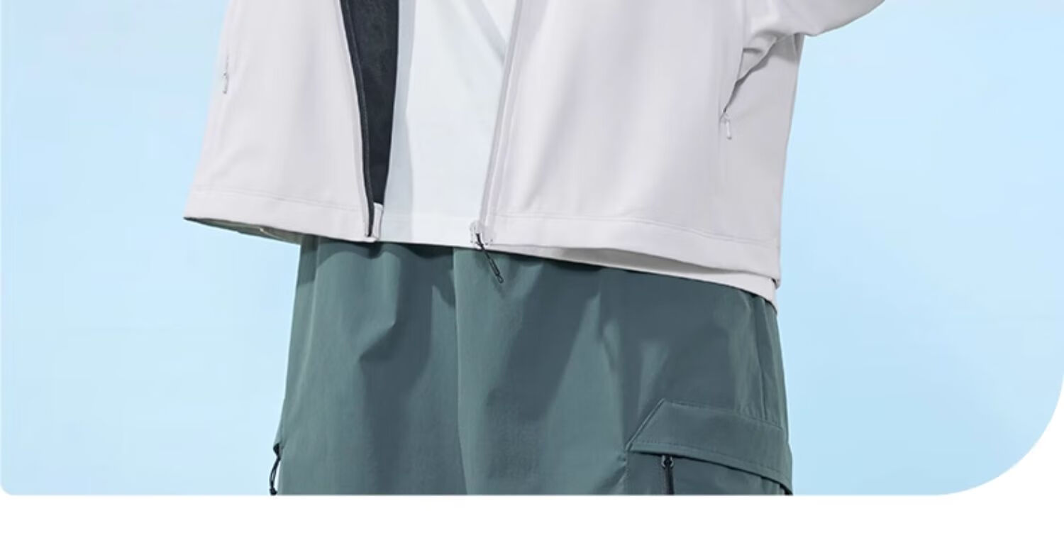 CAMEL Cool White Outdoor Sun Protection Clothing for Men And Women, Summer UV Protection Original Yarn Ice-Cool Breathable Sun Protection Jacket 1007 1