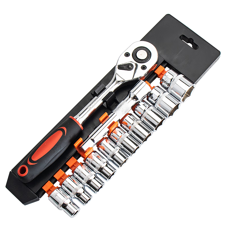 Haisidike Ratchet Socket Wrench Set Hex Key Quick Wrench Socket 1/4 Small Ratchet 12PC [Jingcang]