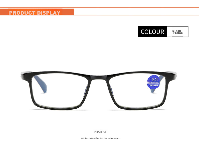 YIDUN Fashion Full-Frame Reading Glasses, High-Definition TR90 Lightweight Frame Anti-Blue Light Reading Glasses for Father's Day 6