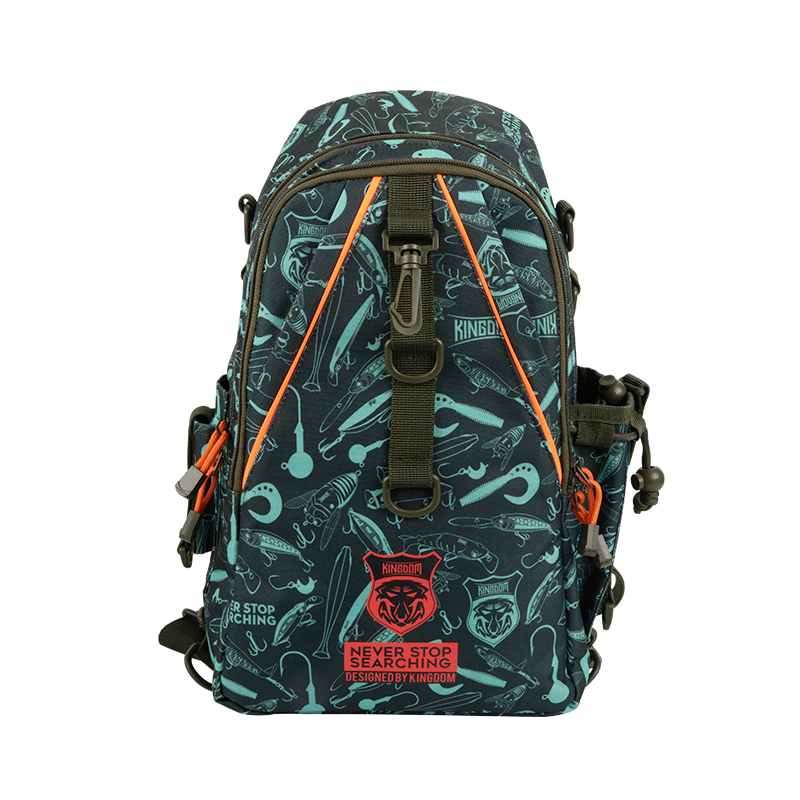 Guowangluya Luya Bag Multifunctional Crossbody Bag, Backpack for Fishing, Durable Waterproof Canvas Tackle Bag, Black