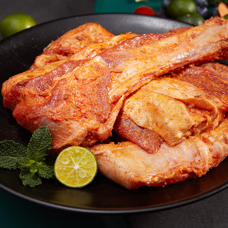 大庄园烤羊排1斤 烧烤食材微腌半成品【欧盟认证】 烤箱空气炸锅适配