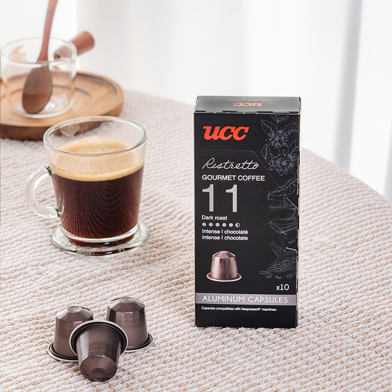 悠诗诗（UCC）咖啡品鉴师系列胶囊咖啡11号 芮斯崔朵适配Nespresso机型  10粒装