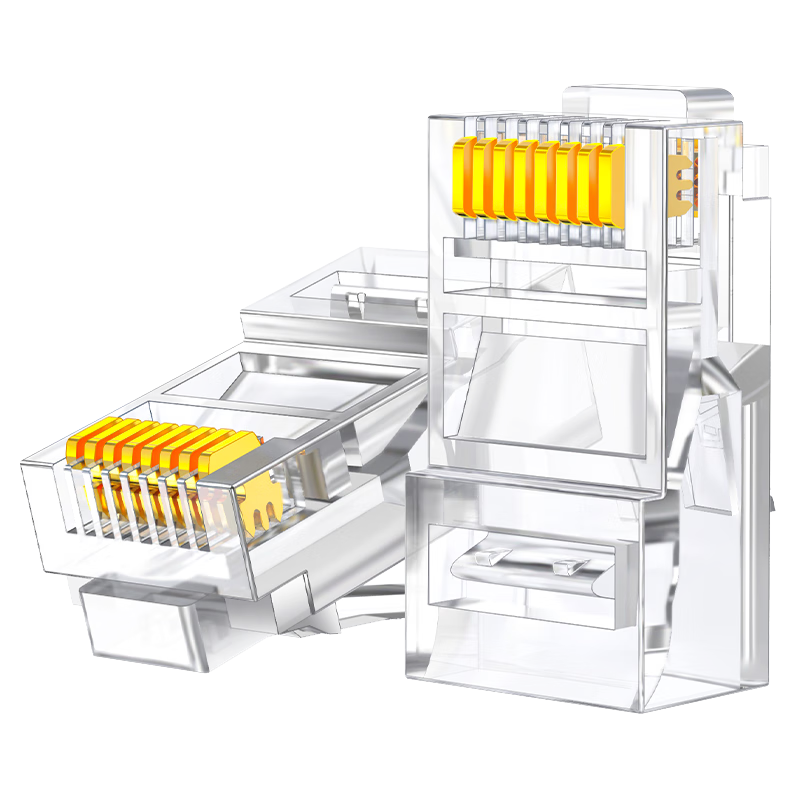 Shengwei Cat5e Ethernet Cable Connectors, Network Engineering Connectors, RJ45 Computer Network Connectors, 100 Pieces/box, CRJ5100F