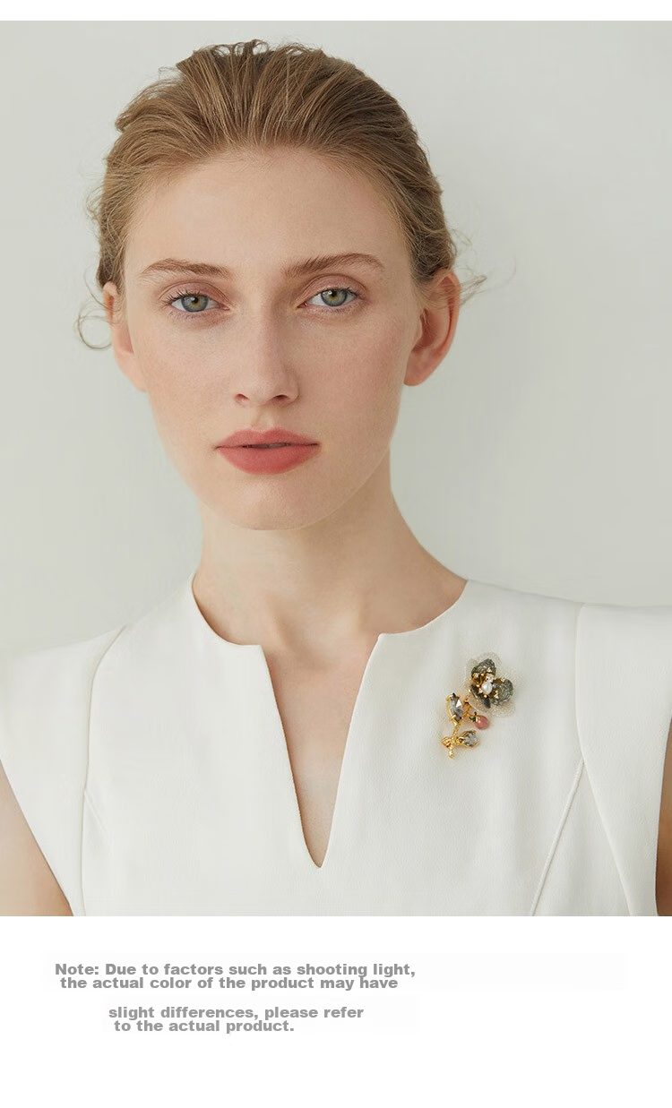 She's Camellia Brooch, Women's Shirt Corsage, Exquisite Pin, Birthday Gift for Girlfriend 6