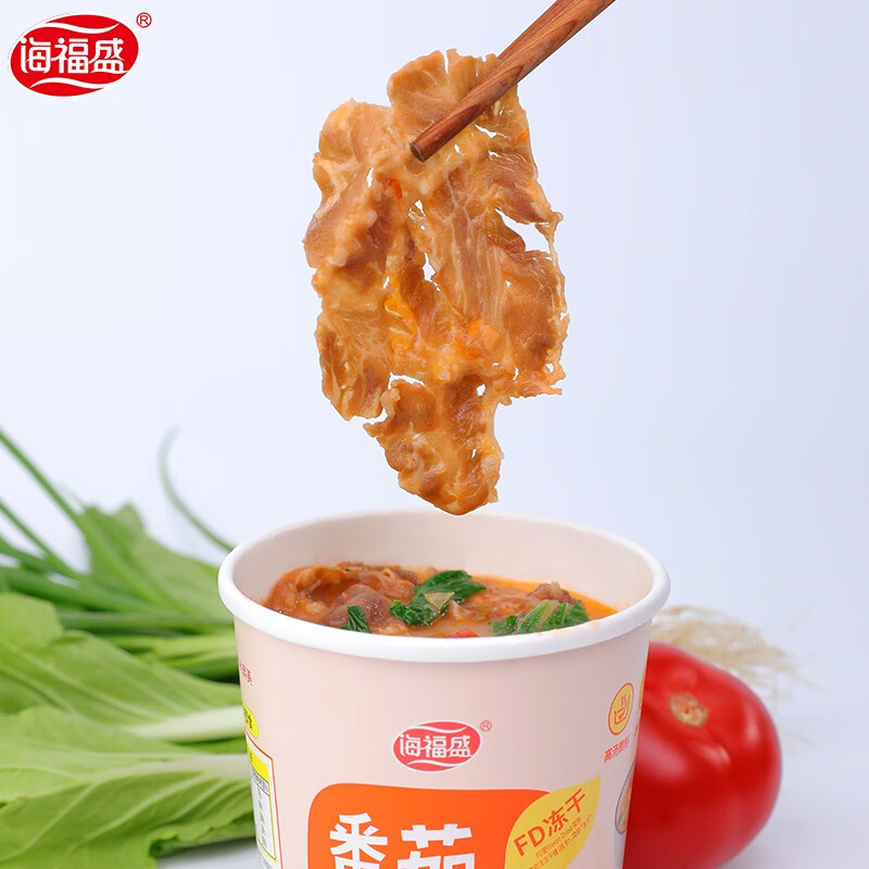 海福盛方便食品速食汤即冲即食懒人早餐FD冻干汤番茄牛腩汤22g*6杯