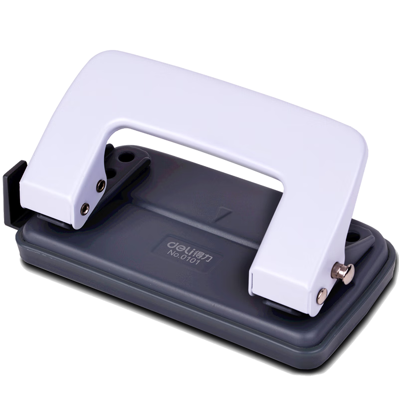 Deli Punch Binder, Two-Hole Puncher, Metal Small A4 Loose-Leaf Binder, Document Binding Machine, Binding Strip, Small Size, Random Color